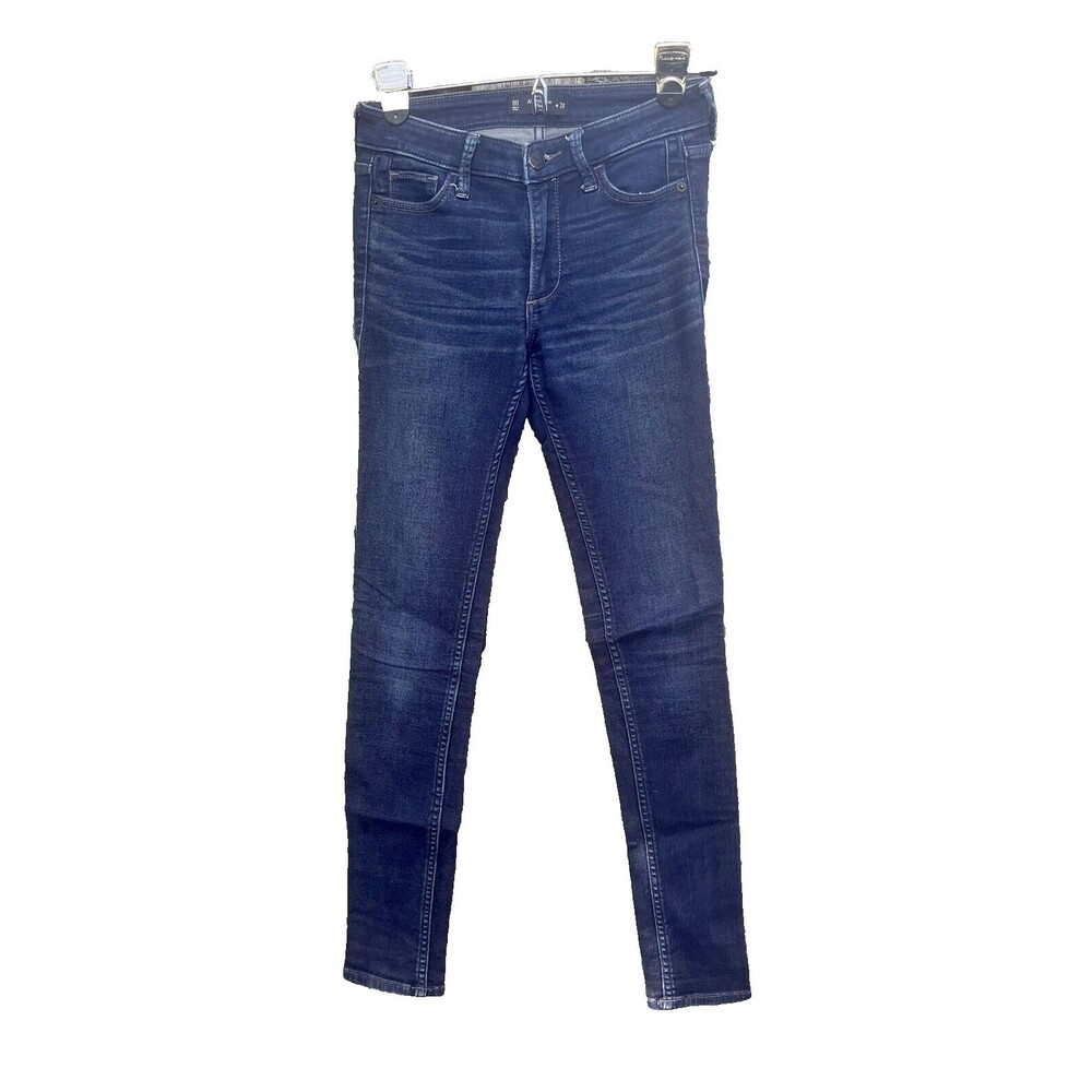 Abercrombie & Fitch Y2K Jegging Jeans Skinny Stretch Women 00 Blue Retro Classic